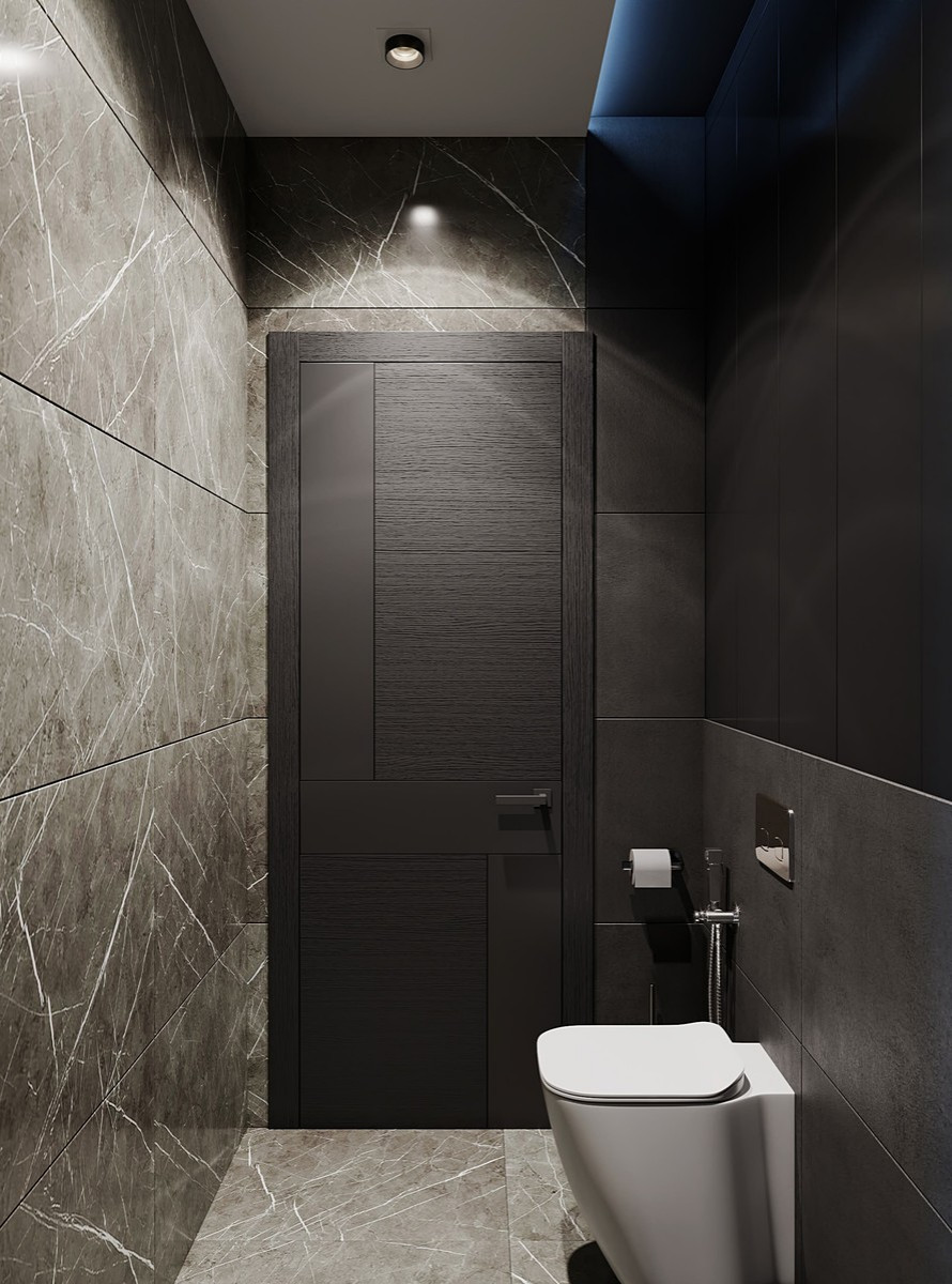 Интерьер квартиры в современном стиле, ЖК «Остров», 90 кв.м.