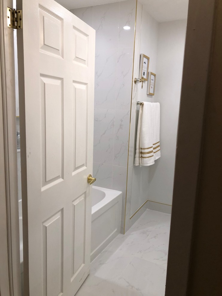 White and Gold Bathroom