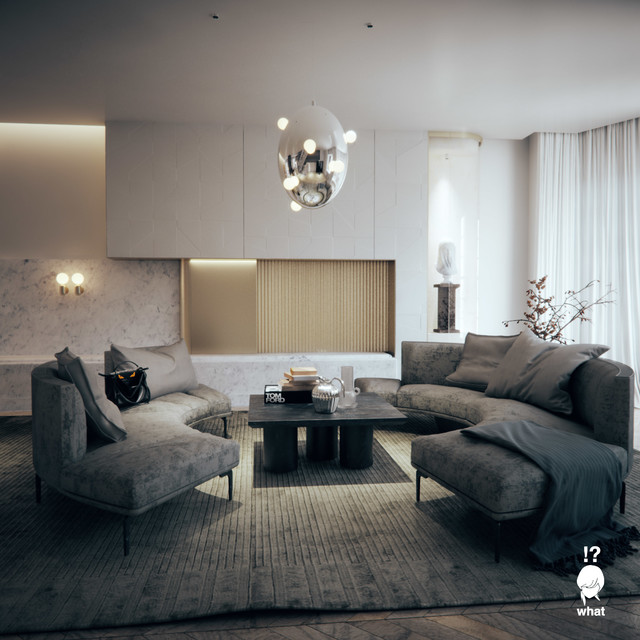 Belgravia contemporary-vardagsrum