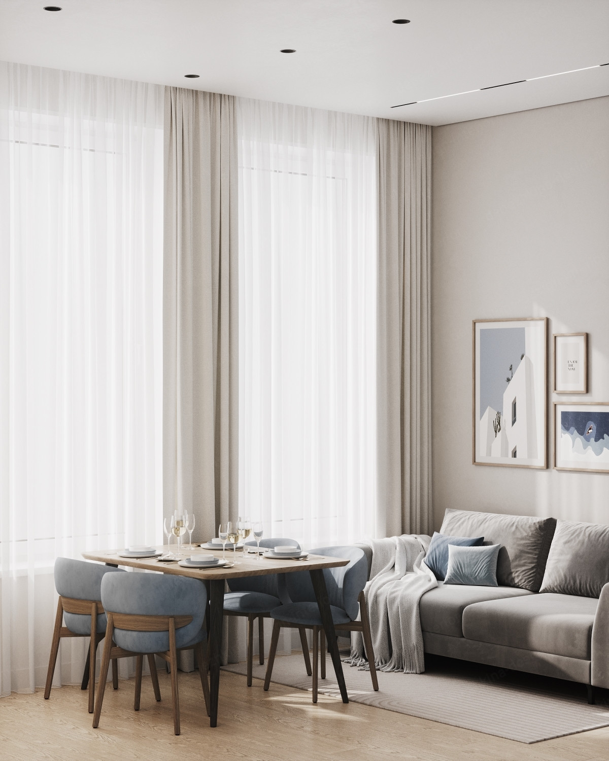 Дизайн проект 3 комнатной квартиры - ЖК Резиденция Архитекторов