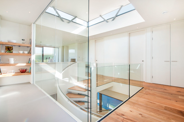 South Downs House contemporain-escalier