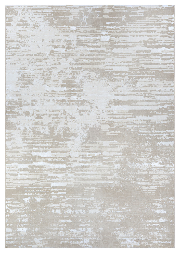 Serenity Cryptic Area Rug, Beige-Champagne, 9'2"x12'9"