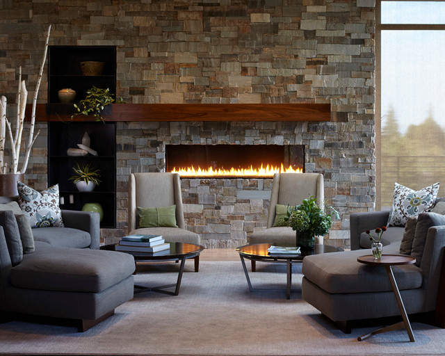 Ridgecrest Home contemporary-vardagsrum
