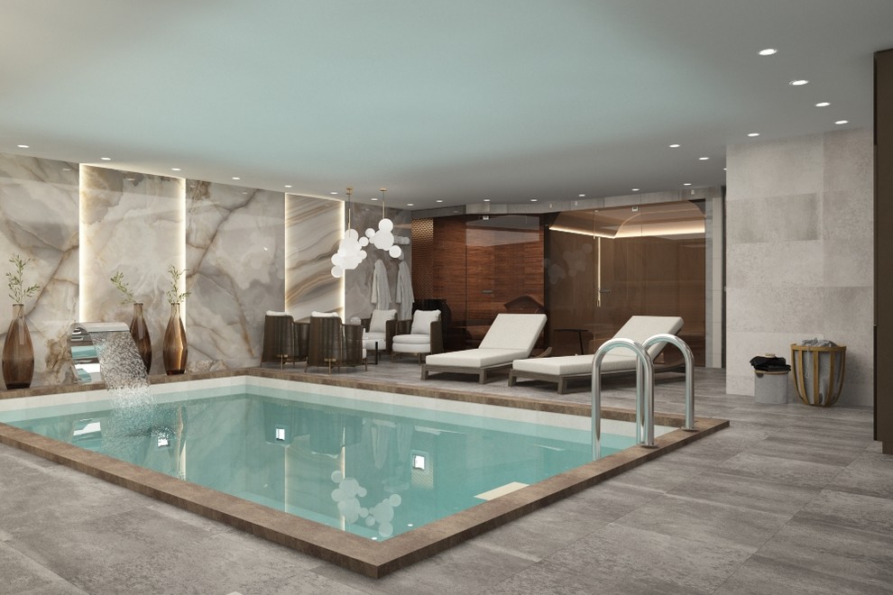 ДИЗАЙН-ПРОЕКТ ЧАСТНОЙ СПА-ЗОНЫ С БАССЕЙНОМ, МОСКОВСКАЯ ОБЛАСТЬ, 110 М²