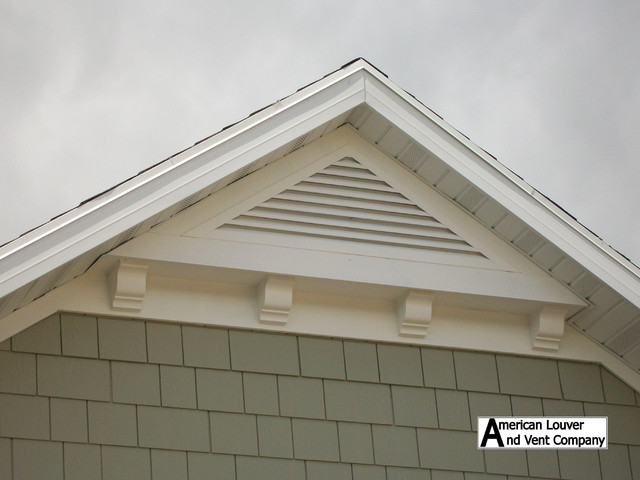 8/12 Pitch Triangle Gable Vent - Traditional - Exterior 