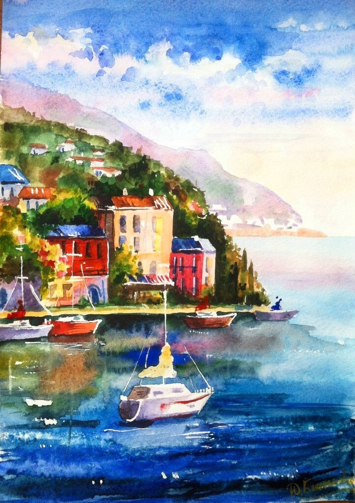 картины акварелью