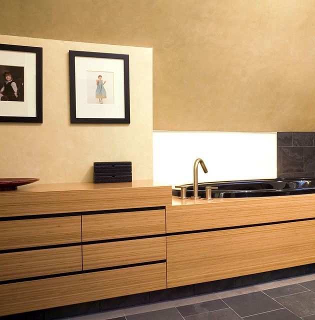 Teragren Bamboo Panels And Countertops Contemporary Bathroom