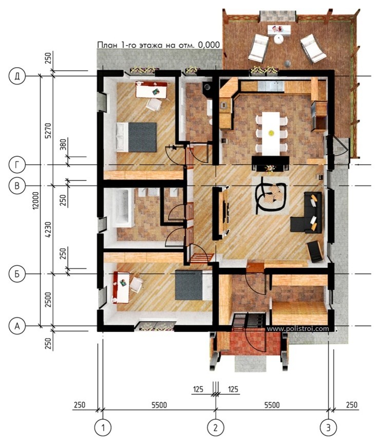 Одноэтажный дом в Щепкино