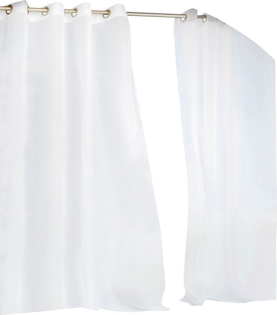 Outdoor Cote D Azure Semi Sheer Grommet Top Curtain Panel