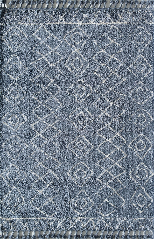 Mason Brooks Cirrus Blue Spruce Tribal Moroccan Area Rug, 5'3" X 7'0