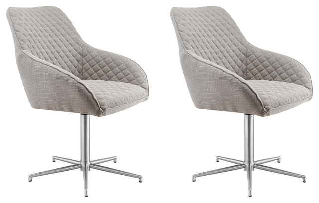 Bronx Swivel Chairs, Set of 2, Grey
