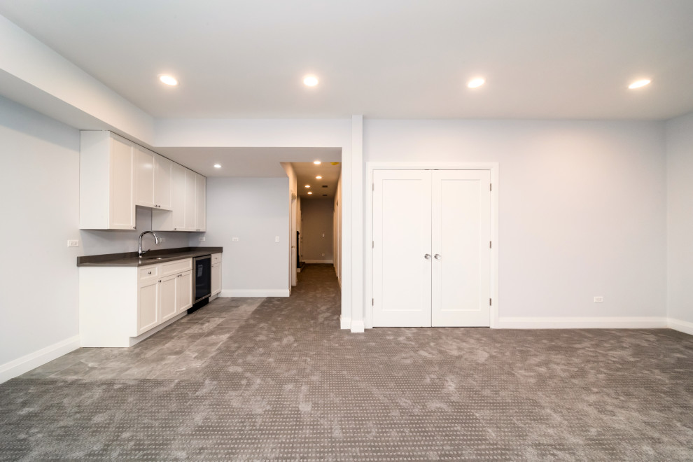 Inspiration for a transitional home design remodel in Chicago