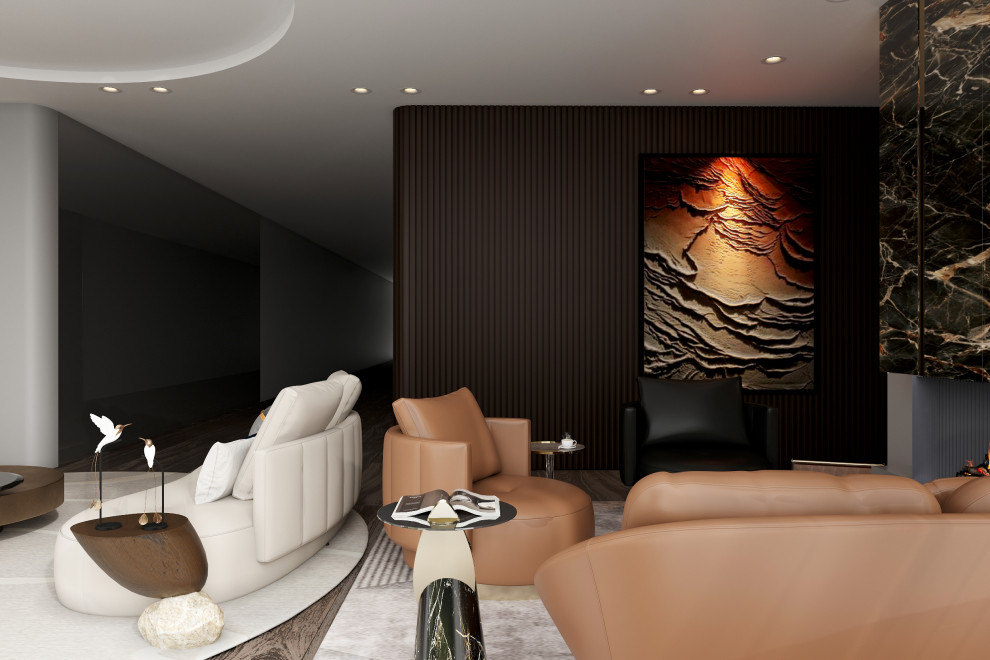 Гостиная загородного дома в Итальянском проектировании