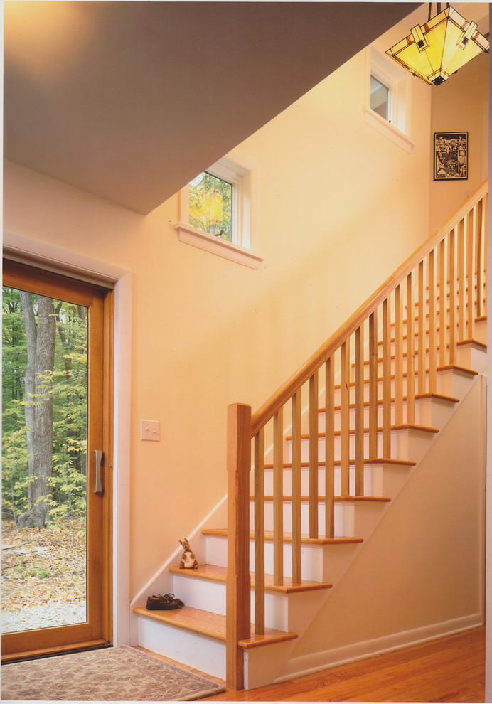 Transitional staircase in Bridgeport.