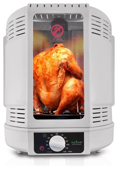 Kitchen Vertical Countertop Rotisserie Rotating Oven Turkey Roaster ...