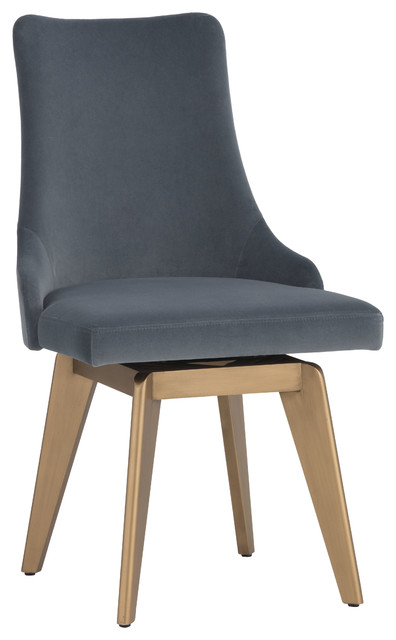 Hartleys Black /& Grey Modern Swivel Desk Office//Dining Chair Chrome Static Base