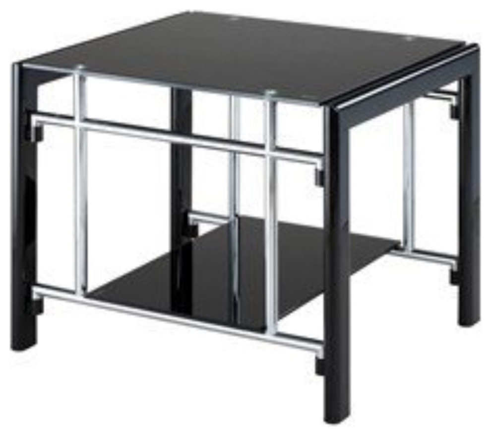 Black Glass End Table Contemporary Side Tables And End Tables by