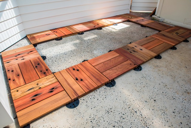 Carport Conversion contemporary-deck