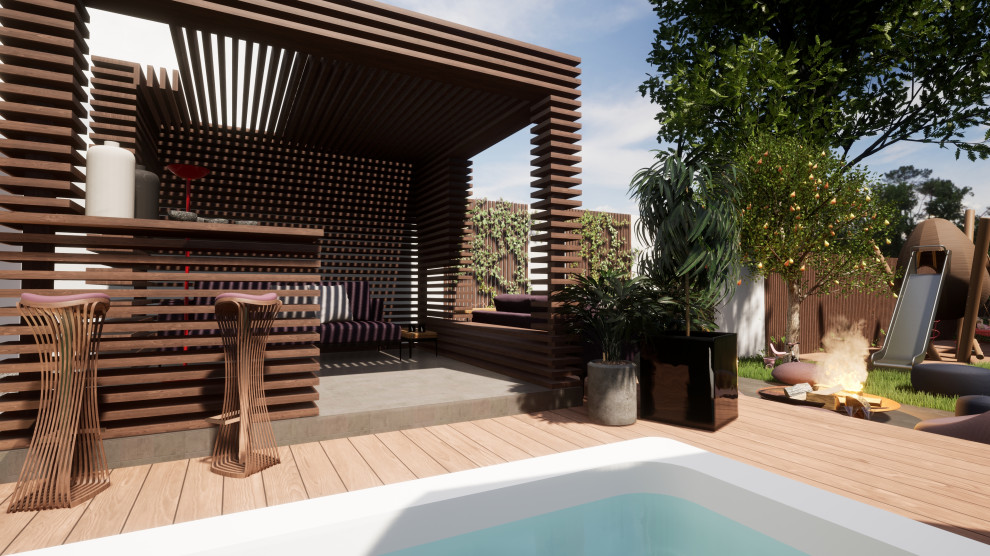 Коттедж ЖСК Горелый Хутор, Ландшафтный дизайн участка 6 соток