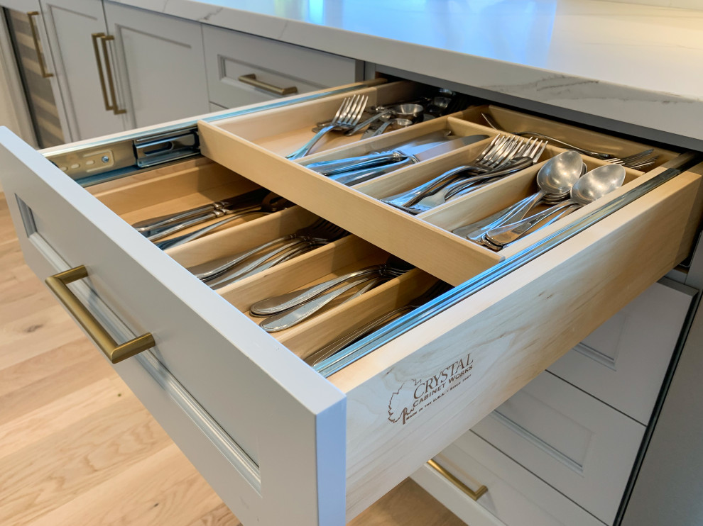 Bright and Airy Kitchen with Gold Accents