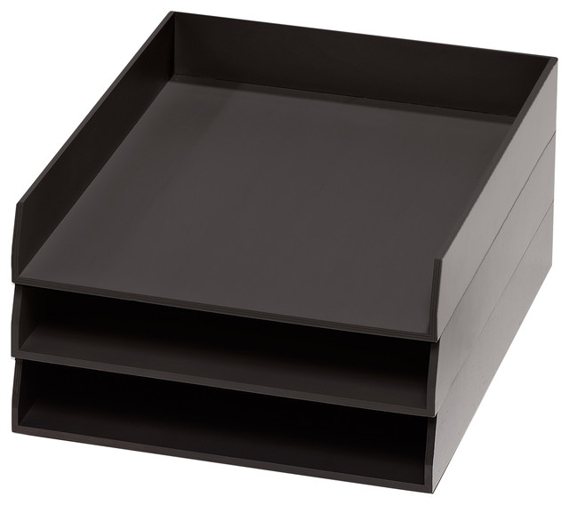 Bindertek Bright Desk Organizing System 3 Tray Set Contemporary Bindertek Bright Desk Organizing System 3 Tray Set Contemporary Accessories By