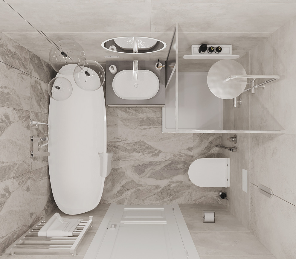 Проект однокомнатной квартиры в ЖК «Серебряный фонтан» г. Москва