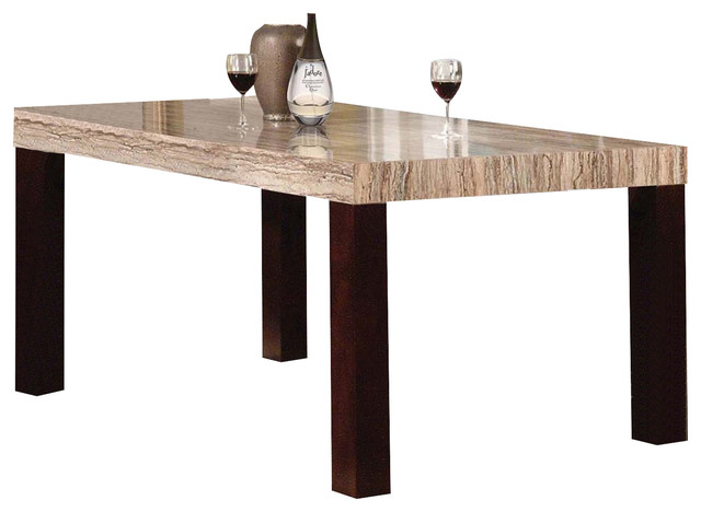 Acme Furniture Fraser Rectangular Marble Top Table Dark Brown 70130