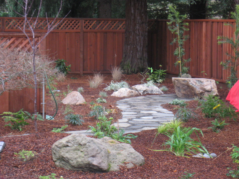 Colorful and peaceful garden, pool, and covered patio in Danville