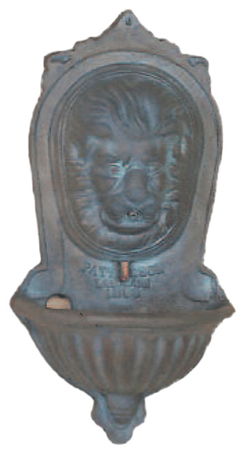 London Lionbead Wall Cast Stone Outdoor Garden Fountains With - Wall Mounted Fountain Spout London Lionbead Wall Cast Stone Outdoor Garden Fountains With - Wall Mounted Fountain Spout