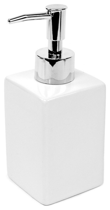 White Ceramic Soap Dispenser - Contemporary - Soap & Lotion Dispensers ...