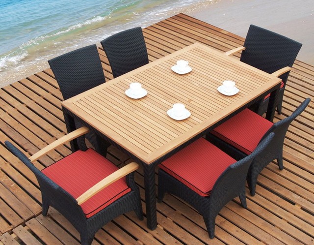 Tosh Dining Table with 2 Arm Chairs and 4 Side Chairs