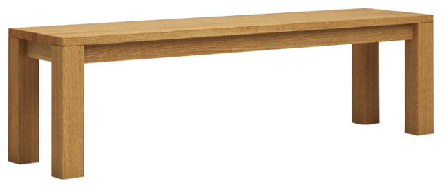 Classic Wooden Dining Bench, Oak, Large