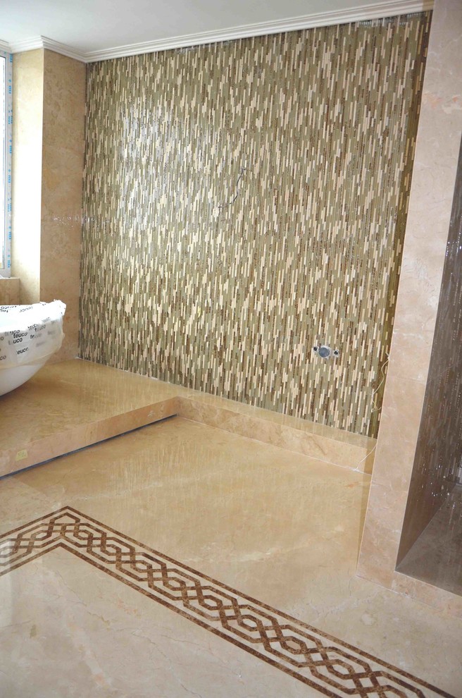 Апартаменты в современном стиле с применением мрамора