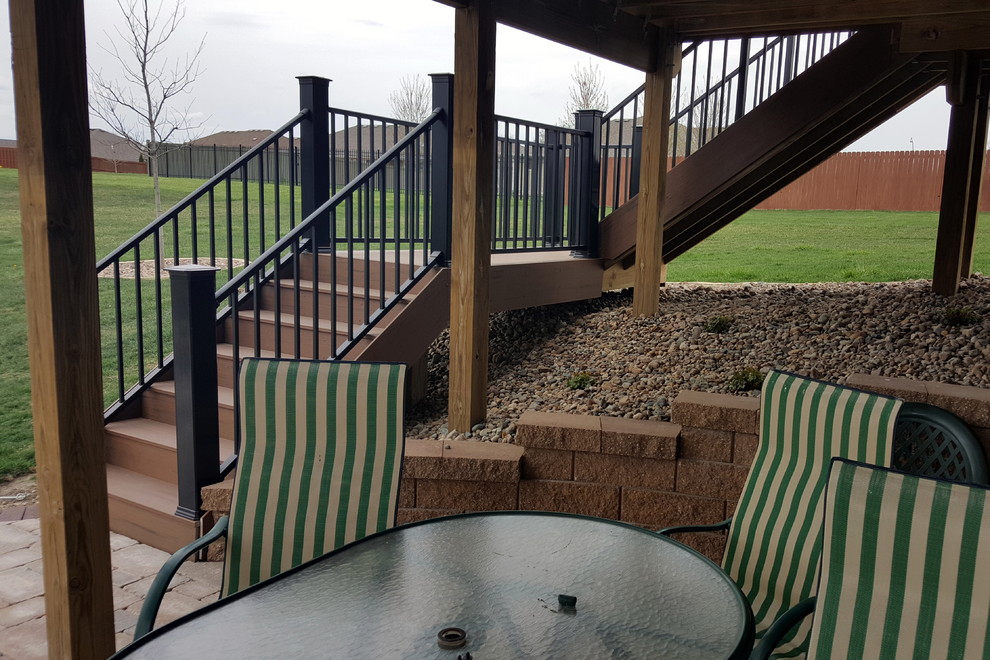 Deck - large backyard deck idea with a pergola