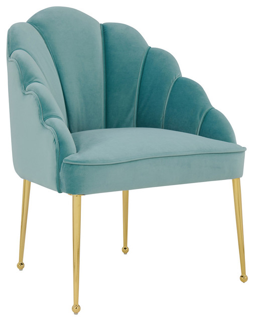 Art Deco Hollywood Regency Glam Turquoise Accent Chair Midcentury Armchairs And Accent Chairs By Isabelleslightingcom Houzz