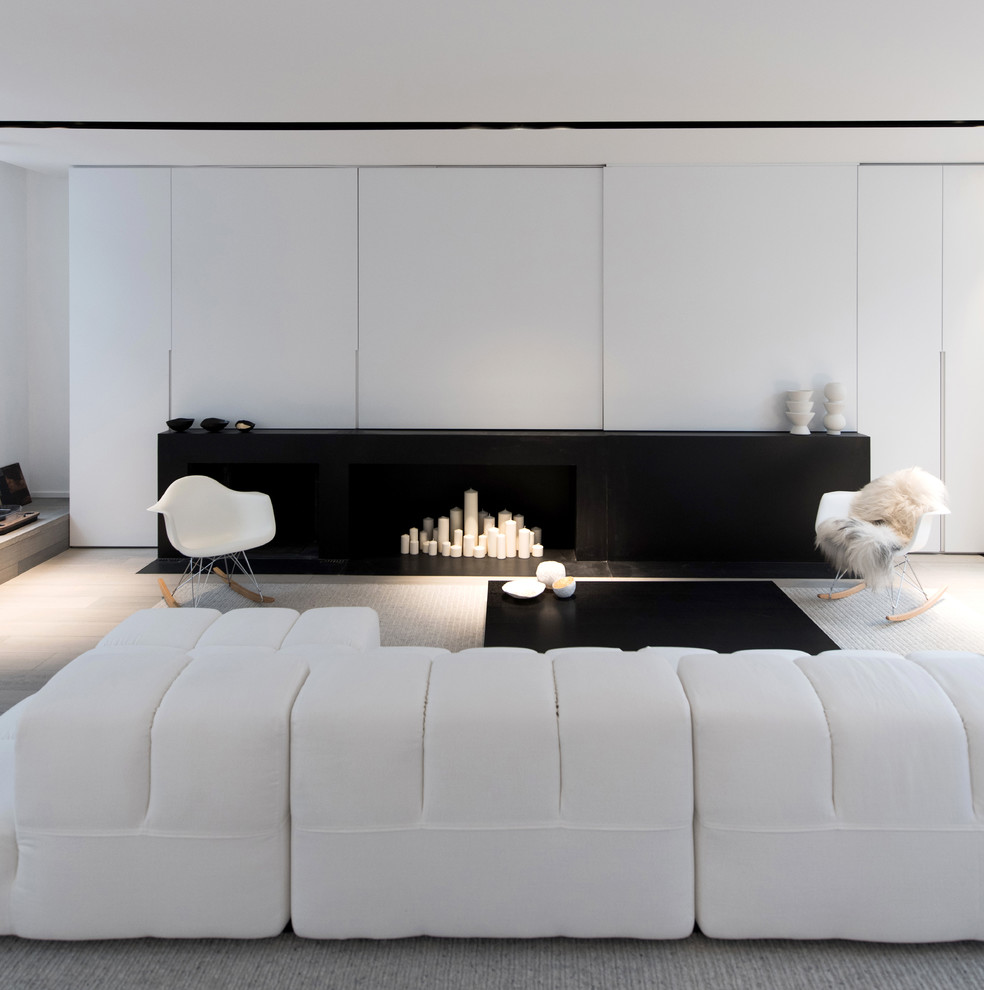 Design ideas for a contemporary living room in Lille.