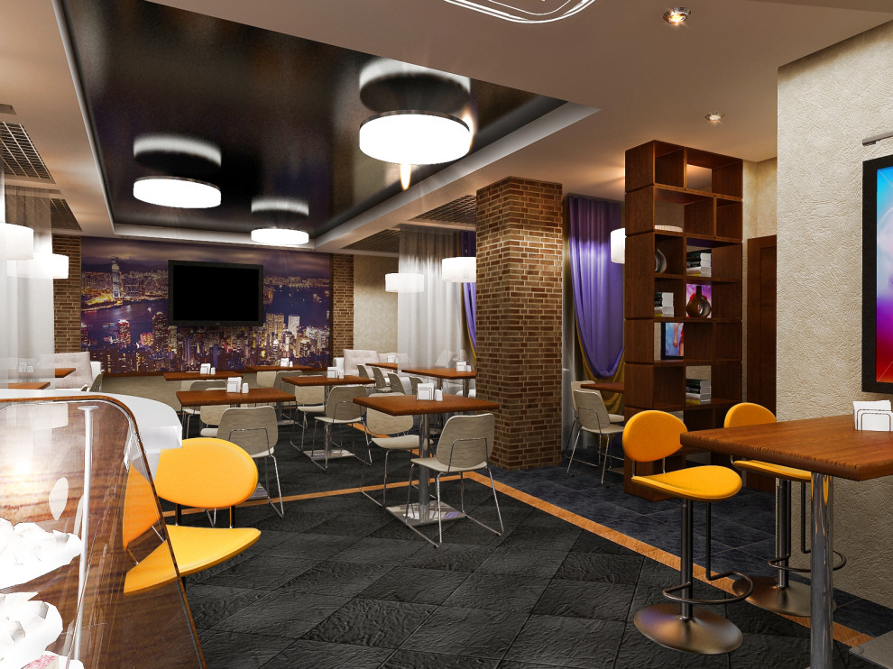 Дизайн интерьера молодежного кафе