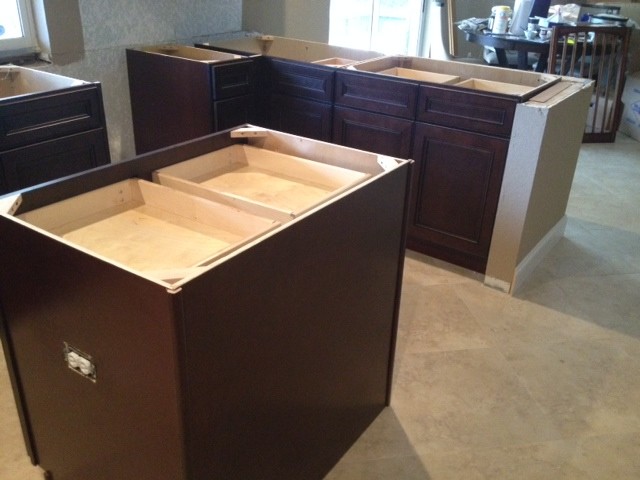 Leah and Richard's New Traditional Brown Kitchen and Bathroom's