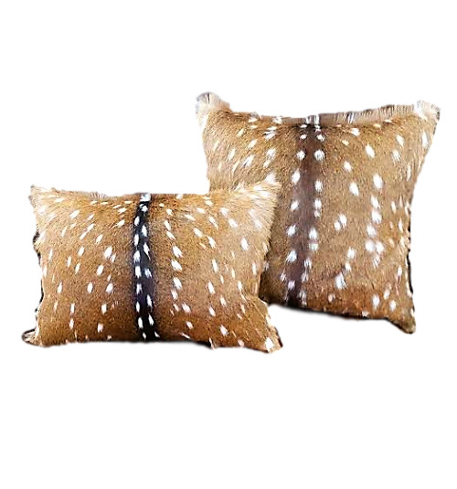 Genuine Axis Deer Hide Accent Pillows - Contemporary - Decorative ...