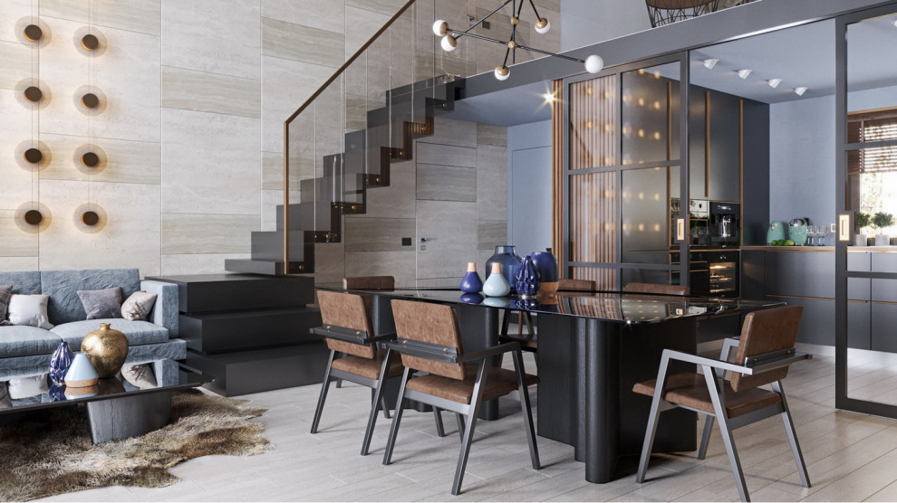 Для дружной семьи. Дизайн-проект интерьера двухэтажного частного дома.