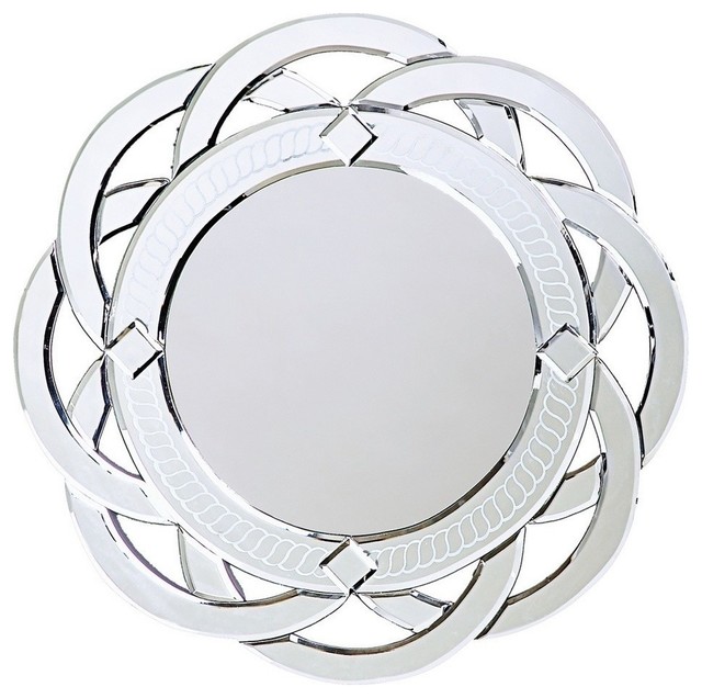 11008 Galaxy Contemporary Venetian Style Round Twist Mirror 11008 Galaxy Contemporary Venetian Style Round Twist Mirror