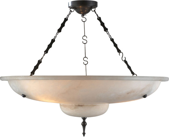 Alexa Hampton Charles 3 Light Pendant Alabaster Natural Stone Alexa Hampton Charles 3 Light Pendant Alabaster Natural Stone Traditional Lighting By New York