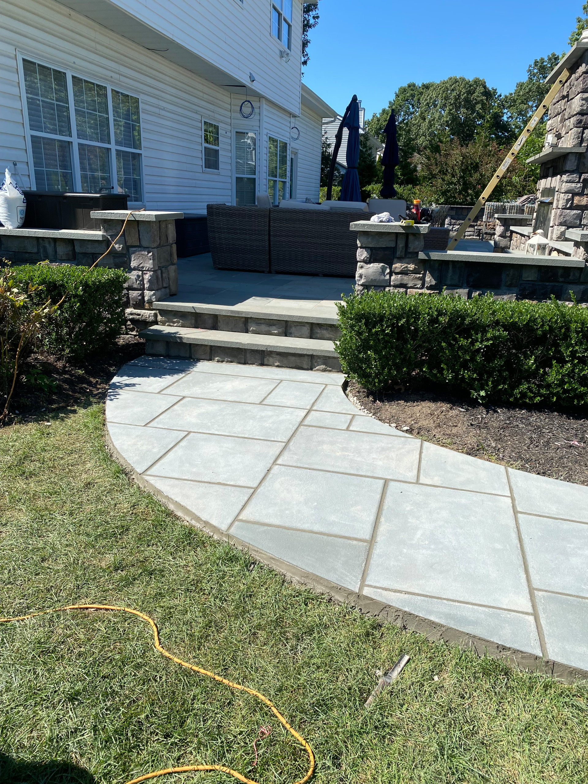 Blue Stone Walkway and Patio