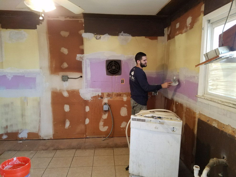 Tiles and wall repairs and painting kitchen