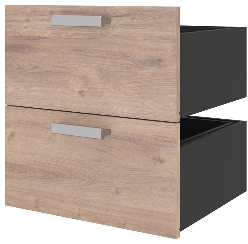 Cielo 2 Drawer Set for 20W Closet Organizer in Rustic Brown - Engineered Wood