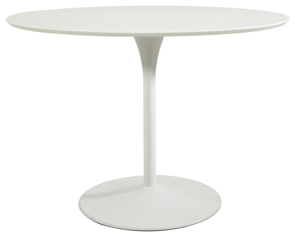 Flower Dining Table With White Top and Brass Base Modern Dining
