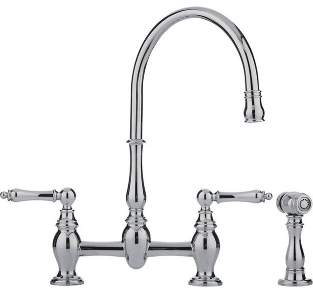 Franke Ff60 Farm House Bridge High Arch 10007 Faucet With Side Spray