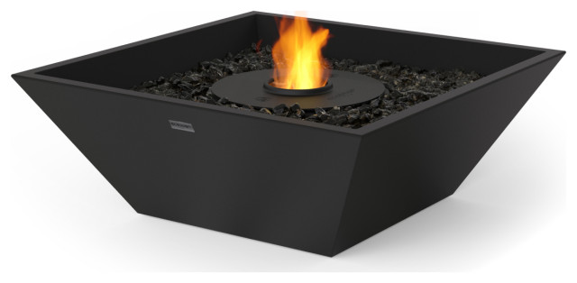 EcoSmart™ Nova 600 Concrete Fire Pit Bowl - Smokeless Ethanol Fireplace, Graphite, Ethanol Burner (Black)