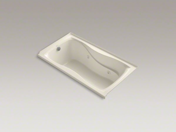 KOHLER Hourglass(R) 60" x 32" alcove whirlpool with integral tile flange, left-h