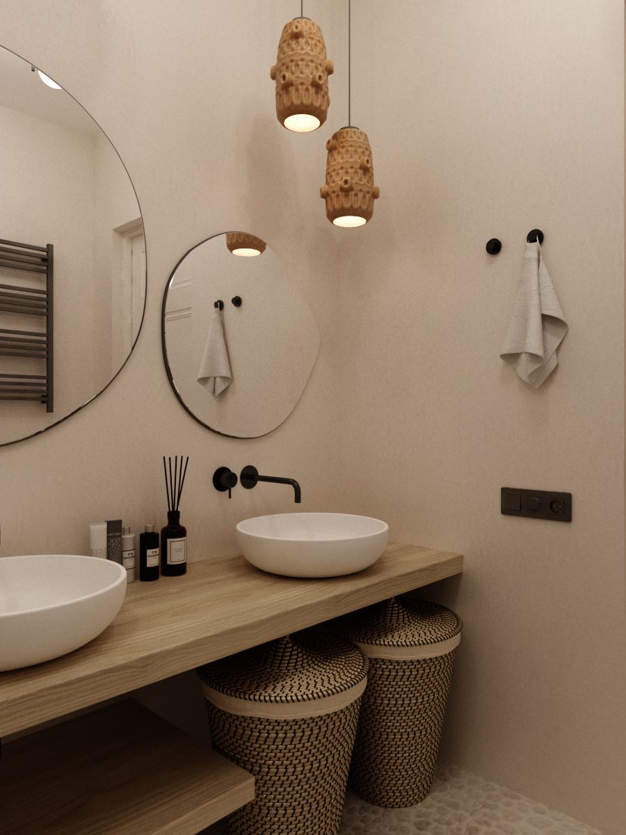 Минималистичная квартира с этническими акцентами в Нижнем Новгороде.